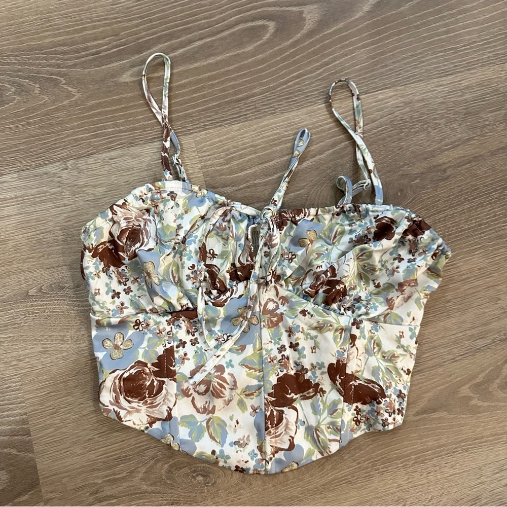 LA Hearts Floral Print Top
